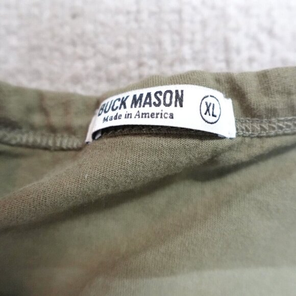 Buck Mason Shirt 2XL Green Olive Solid - Picture 2 of 6